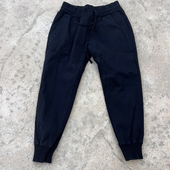 James Perse Standard Jersey Trimmed Black Jogger Pant Women's Size 2 - Picture 2 of 10